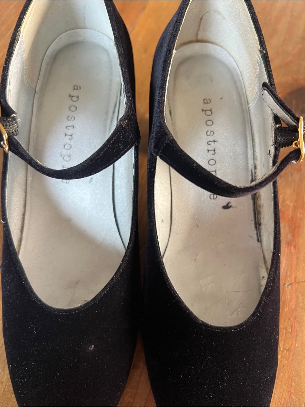 Black Velvet Mary Jane Heels with Ankle Strap Sz 7.5 M - Picture 3 of 5